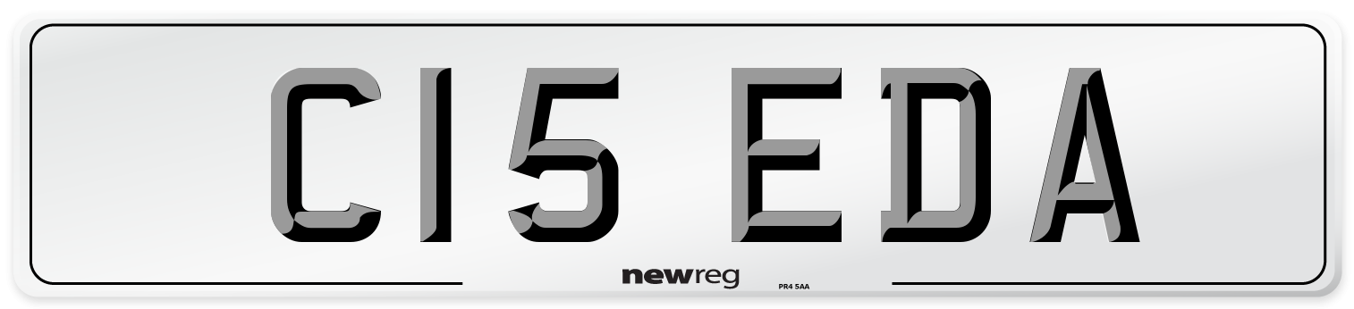 C15 EDA Number Plate from New Reg